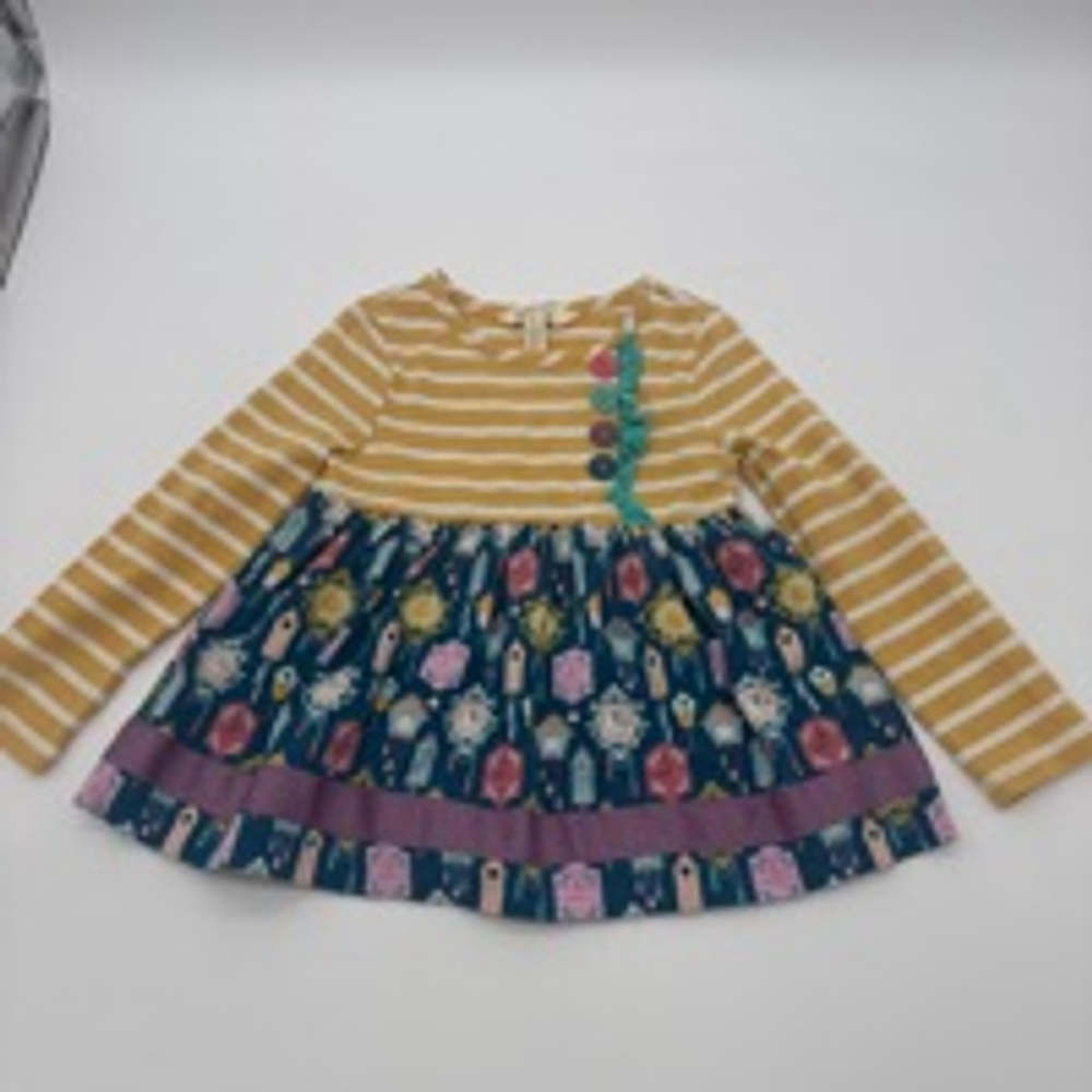 MATILDA JANE Top Size 2 Yellow Blue Clocks